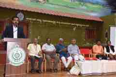 Celebration of National Panchayat Raj Day at MGRDPR University, Gadag. Shri Bharat S. CEO, Z.P. Gadag, Shri Tippeswamy, member, Child Rights Commission, Dr. Prakash Bhat and officers, staff and students participated in the program.